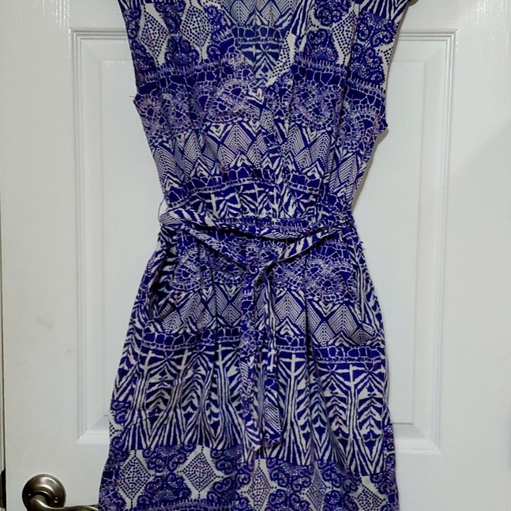Purple-n-white dress